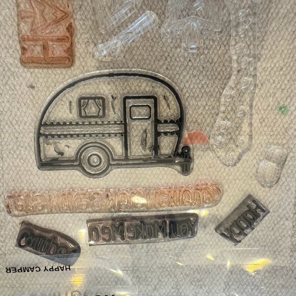 Roughing It Camping Clear Unmounted Stamp Set - Picture 2 of 3